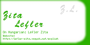 zita lefler business card